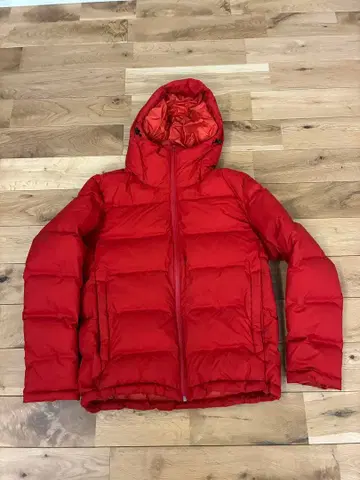 UNIQLO XL 후드 부착 다운 자켓 레드