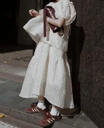 machatt 시어 자카드 스커트