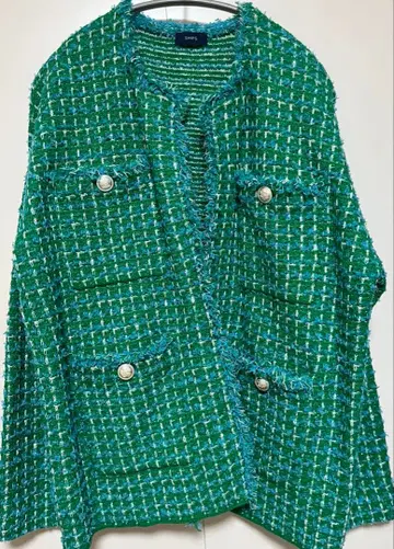 SHIPS 니트 트위드 크루넥 가디건