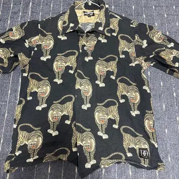 드레스 히피 호랑이 무늬 셔츠 Tiger 롱 슬리브 셔츠