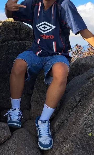 한정판 oasis 엄브로 빅 로고 스트라이프 게임 셔츠 구제 의류