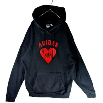 아디다스 하트 로고 후드티 블랙 L 사이즈 여성용