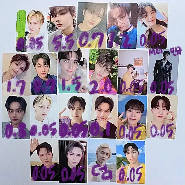 세븐틴 준 정한 민규 승관 버논 포카