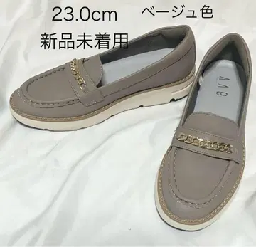 여성용 a.v.v 신발 스니커즈 로퍼 23.0cm 베이지색