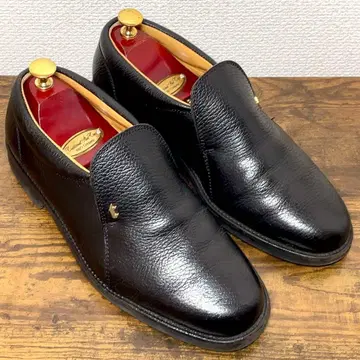 a.testoni 아 테스토니 레더 슬립온 블랙 UK7 가죽 신발