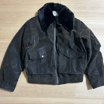 SLY WASHED PUFFER 블루종