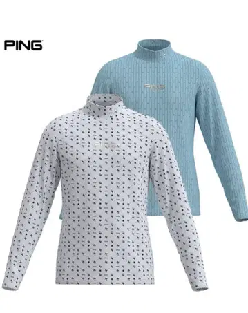 PING 퀵 드라이 UV 긴팔 하이넥 티셔츠