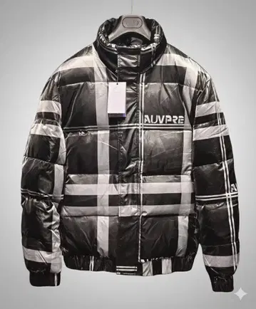 [ ROBERT CAVANI ] 최상급 프리미엄 다운 블랙 체크 자켓