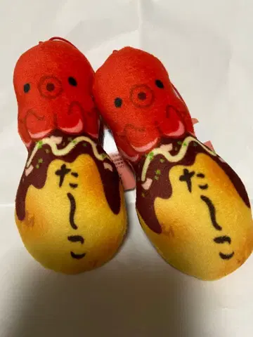 오사카 한정판 노비타코 2개 세트 타코야키 봉제 인형