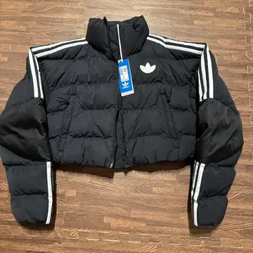 adidas 블랙 크롭 다운 자켓 새상품 미사용