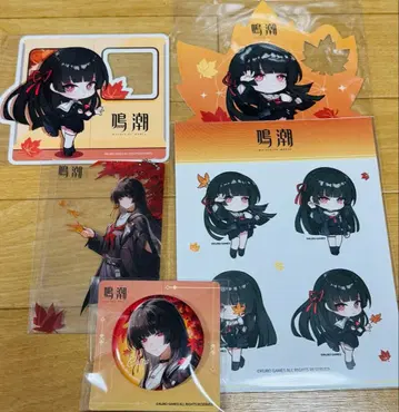 명조 치사 교토 한정판 콜라보 캔뱃지 렌즈 카드 크리스 카드 5종 세트