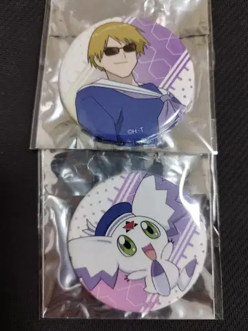 디지몬 캔 배지 2개 세트