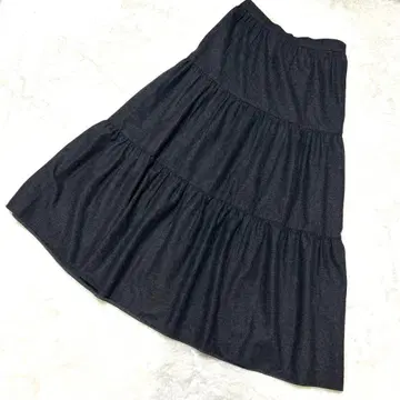 새상품급 오닐 오브 더블린 롱 티어드 플레어 스커트 울 그레이