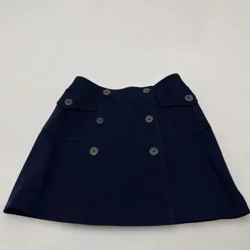 미사용 새상품 랄프 로렌 네이비 더블 버튼 랩 플레어 스커트