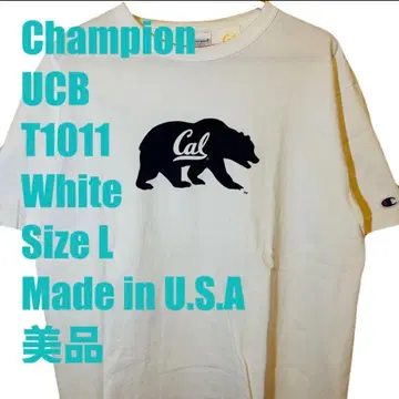 새상품급 USA제 챔피온 UCB T1011 화이트 L 캘리포니아 대학