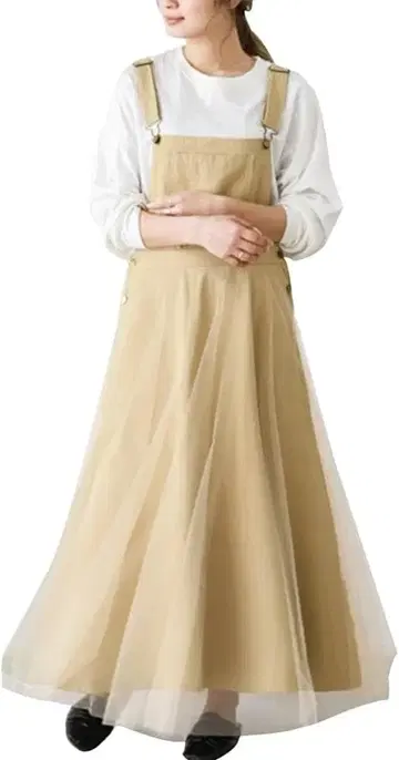 멜빵 원피스 멜빵 점퍼 데님 점프 스커트 원피스 L 사이즈