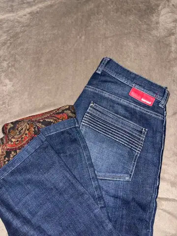 barassi MILANO 데님 안감 올 패턴 미드 워시 스트레치