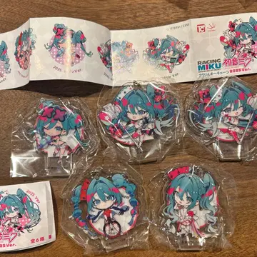 하츠네 미쿠 레이싱 미쿠 아크릴 키체인 2025ver. 가챠 5종