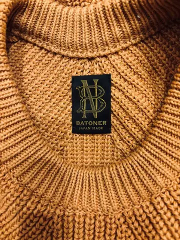 BATONER 바토너 오렌지 리브 스웨터 사이즈 2