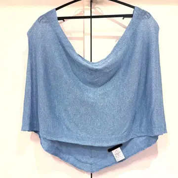 드레이프 스톨 스카이블루 린넨 100%