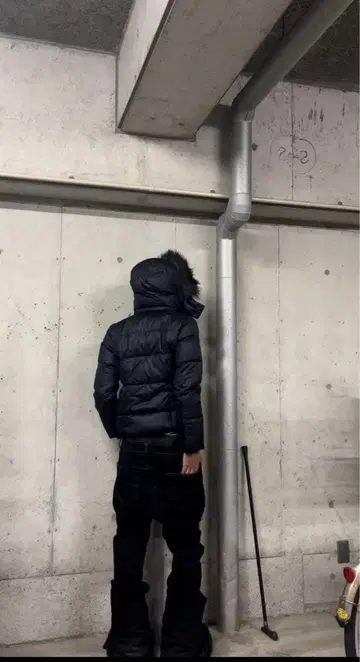 black fur down jacket archive swag