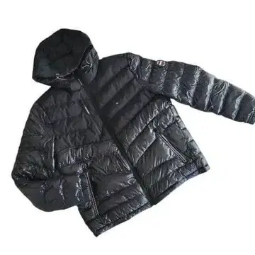 타미힐피거 후드 부착 다운 자켓 블랙