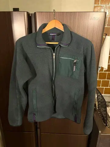 파타고니아 플리스 자켓 M 그린 USA 새상품급 레트로 스냅