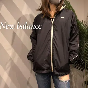 New Balance 윈드 브레이커 트랙 자켓 프린트 로고 남성용