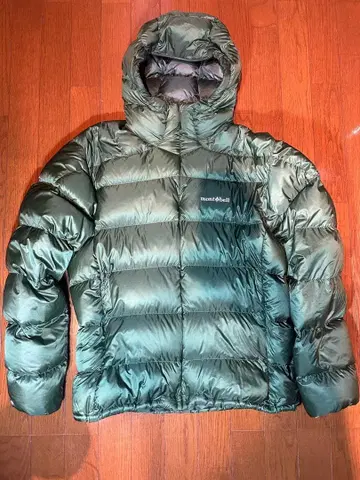 mont-bell 후드 부착 다운 자켓 올리브 그린