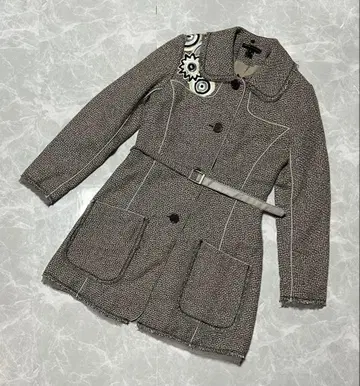 MARC JACOBS 마크제이콥스 트위드 코트 롱 자수 4