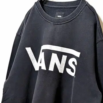반스 VANS 로고 맨투맨 트레이닝복 블랙 L 구제 의류