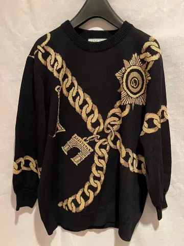 빈티지 MARIE GRAY 체인 패턴 니트 스웨터