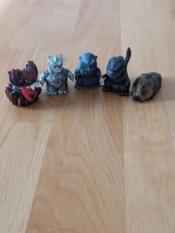 고질라 피규어 5체 세트 소프트 비닐 퍼펫 마스코트