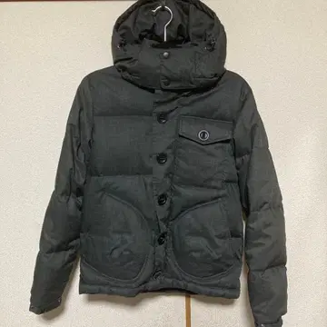 CAMP7 후드 부착 다운 자켓 S 그레이