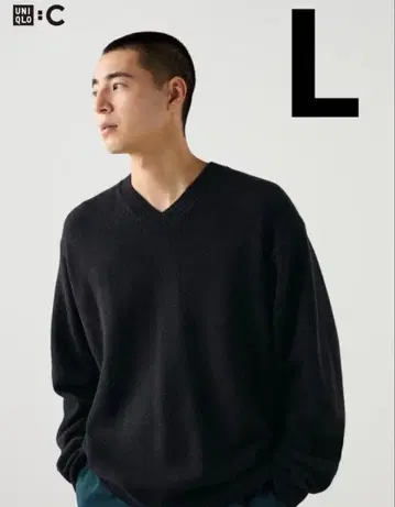 유니클로 C 릴랙스 V넥 스웨터 L 사이즈