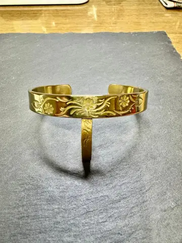 놋쇠 뱅글 당초 스탬프 워크