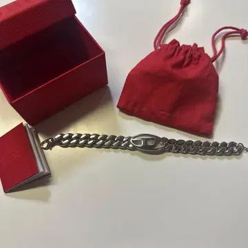 실버 스테인리스 스틸 체인 팔찌