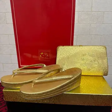 꽃 노렌 삼중 골드 조리 백 세트