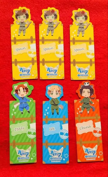 헤타리아 난자타운 책갈피 6장 세트