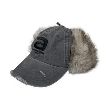 [ ACLENT ] Faux 퍼 플라이트 피그먼트 캡