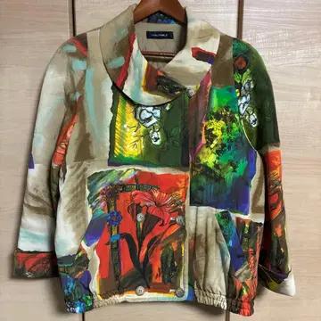 HALFMILE 아트 프린트 캐주얼 자켓 긴팔