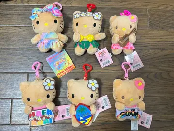 괌 일광화상 헬로키티 마스코트 키링 6개 전종류