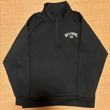 BILLABONG 블랙 하프 지퍼 맨투맨