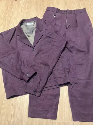 퍼플 캐주얼 수트 세트