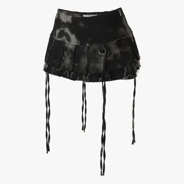 [ theredthread ] S w pleats crash skirt