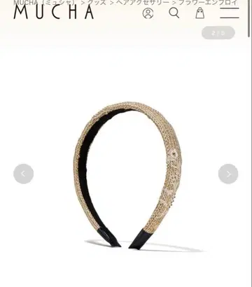 뮤샤 mucha 플라워 자수 머리띠 머리띠