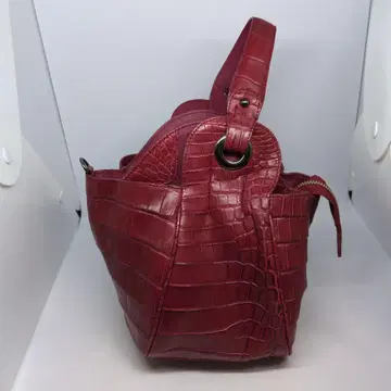 매트 크로커다일 2way 핸드백 레드