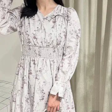 [ AnMILLE(안미르) ] 플라워 카슈쿨 원피스 롱 원피스