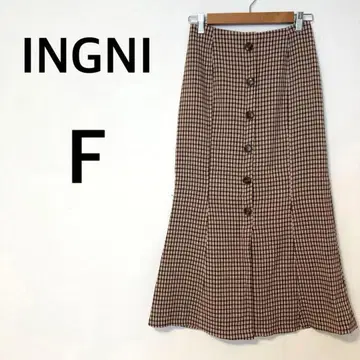 잉그 INGNI 머메이드 스커트 [ F ] 체크 무늬 캐주얼