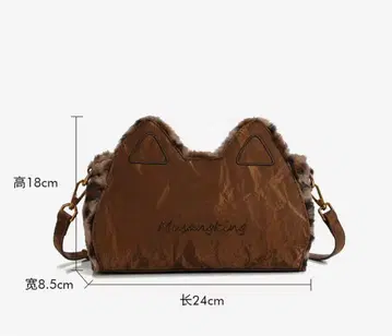 고양이 귀 디자인 토트백 가로 걸이 ok